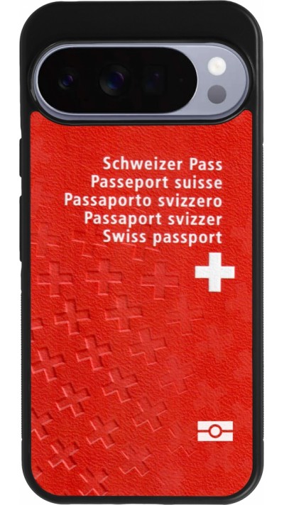 Google Pixel 10 Pro XL Case Hülle - Silikon schwarz Swiss Passport