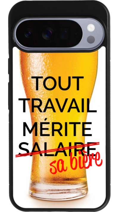 Google Pixel 10 Pro XL Case Hülle - Silikon schwarz Tout travail mérite sa bière