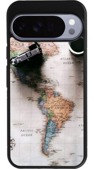 Google Pixel 10 Pro XL Case Hülle - Silikon schwarz Travel 01