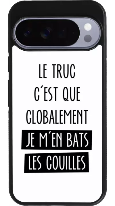 Coque Google Pixel 10 Pro XL - Silicone rigide noir Le truc globalement bats les couilles