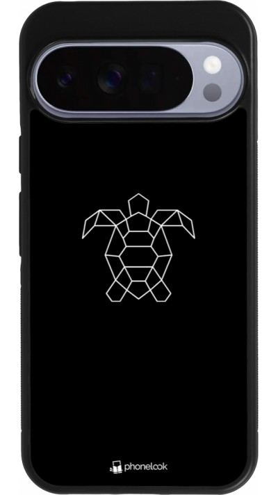 Google Pixel 10 Pro XL Case Hülle - Silikon schwarz Turtles lines on black