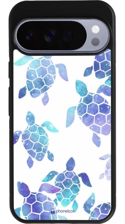 Google Pixel 10 Pro XL Case Hülle - Silikon schwarz Turtles pattern watercolor