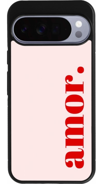 Coque Google Pixel 10 Pro XL - Silicone rigide noir Valentine 2024 amor