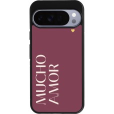 Google Pixel 10 Pro XL Case Hülle - Silikon schwarz Valentine 2024 mucho amor rosado