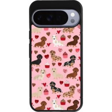 Google Pixel 10 Pro XL Case Hülle - Silikon schwarz Valentine 2024 puppy love