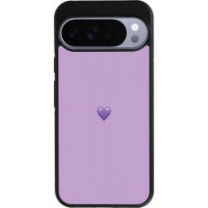 Google Pixel 10 Pro XL Case Hülle - Silikon schwarz Valentine 2023 purpule single heart