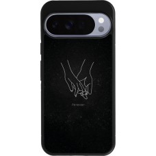 Google Pixel 10 Pro XL Case Hülle - Silikon schwarz Valentine 2023 hands forever