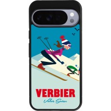 Google Pixel 10 Pro XL Case Hülle - Silikon schwarz Verbier Ski Downhill