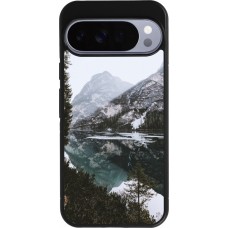 Google Pixel 10 Pro XL Case Hülle - Silikon schwarz Winter 22 snowy mountain and lake