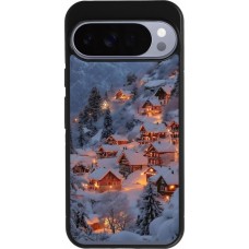Coque Google Pixel 10 Pro XL - Silicone rigide noir Winter 25 Winter snowy village