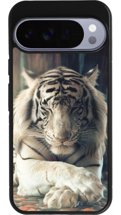 Coque Google Pixel 10 Pro XL - Silicone rigide noir Zen Tiger