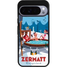 Google Pixel 10 Pro XL Case Hülle - Silikon schwarz Zermatt Mountain Jacuzzi
