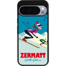 Google Pixel 10 Pro XL Case Hülle - Silikon schwarz Zermatt Ski Downhill