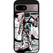 Google Pixel 8a Case Hülle - Silikon schwarz Anaglyph Astronaut