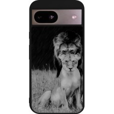 Google Pixel 8a Case Hülle - Silikon schwarz Angry lions