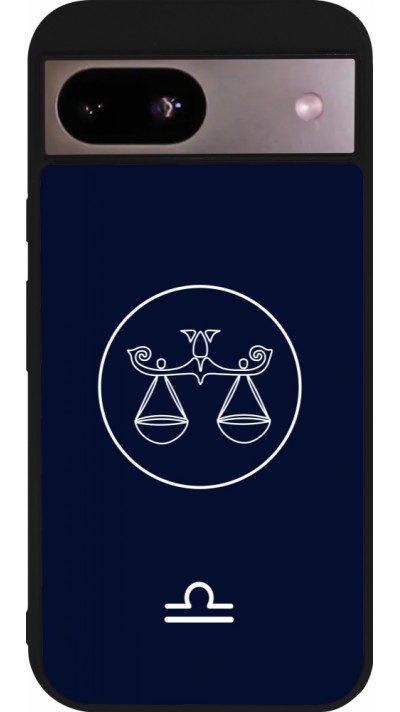 Google Pixel 8a Case Hülle - Silikon schwarz Astrologie Waage