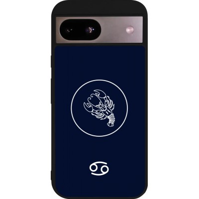 Google Pixel 8a Case Hülle - Silikon schwarz Astrologie Krebs
