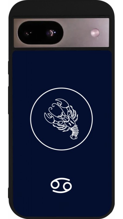 Google Pixel 8a Case Hülle - Silikon schwarz Astrologie Krebs