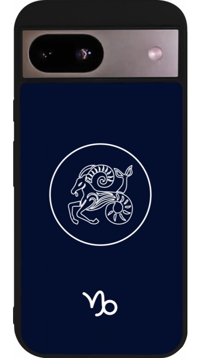 Google Pixel 8a Case Hülle - Silikon schwarz Astrologie Steinbock