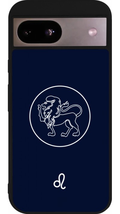 Google Pixel 8a Case Hülle - Silikon schwarz Astrologie Löwe