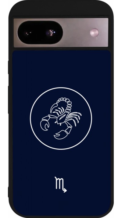 Google Pixel 8a Case Hülle - Silikon schwarz Astrologie Skorpion