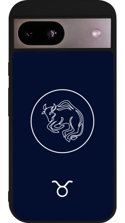Google Pixel 8a Case Hülle - Silikon schwarz Astrologie Stier