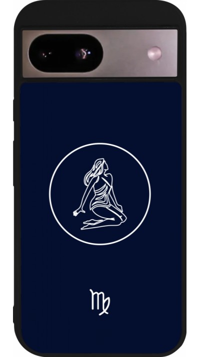 Google Pixel 8a Case Hülle - Silikon schwarz Astrologie Jungfrau