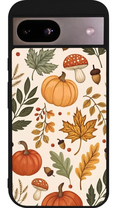 Google Pixel 8a Case Hülle - Silikon schwarz Autumn 25 Autumn pattern