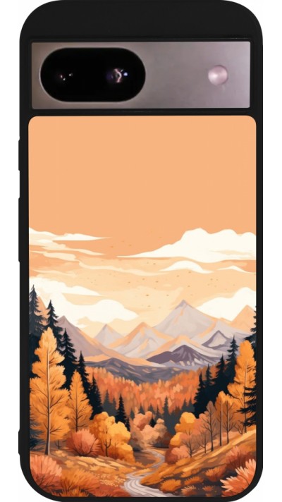 Google Pixel 8a Case Hülle - Silikon schwarz Autumn 25 Mountains