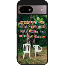 Google Pixel 8a Case Hülle - Silikon schwarz Chairs DTMF