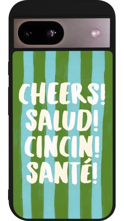 Google Pixel 8a Case Hülle - Silikon schwarz Cheers 2026