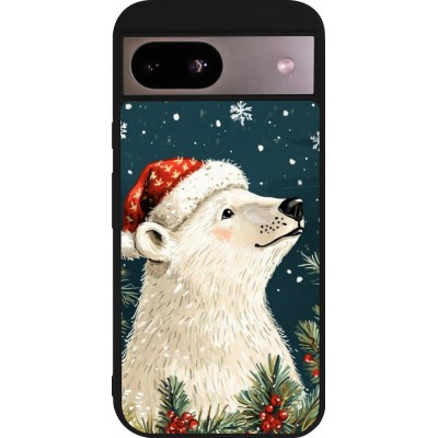 Google Pixel 8a Case Hülle - Silikon schwarz Christmas 25 Bear