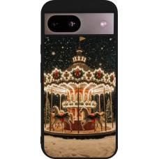 Google Pixel 8a Case Hülle - Silikon schwarz Christmas 25 Carousel