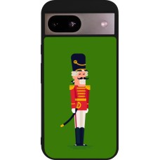 Google Pixel 8a Case Hülle - Silikon schwarz Christmas 25 Nutcracker Green