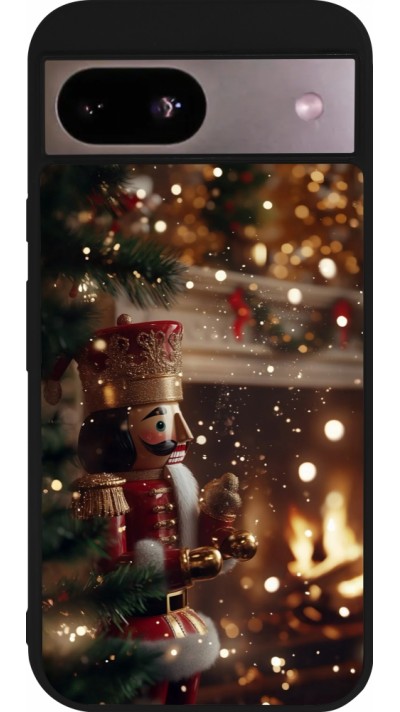 Google Pixel 8a Case Hülle - Silikon schwarz Christmas 25 Xmas Nutcracker