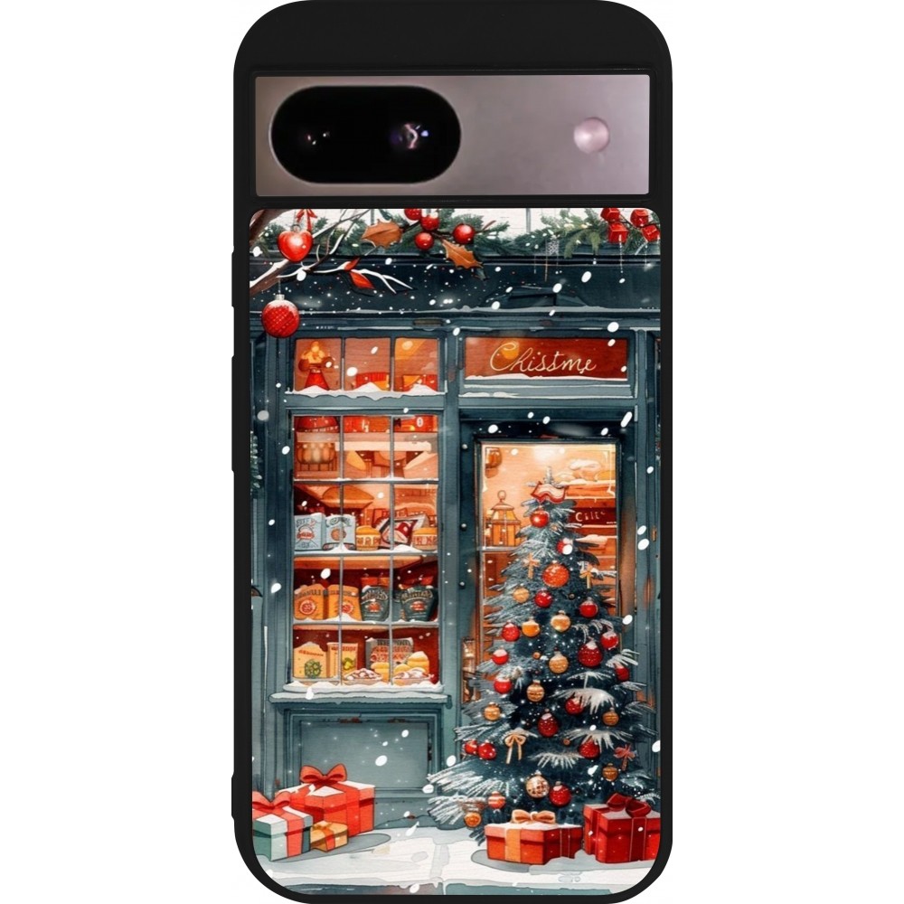 Google Pixel 8a Case Hülle - Silikon schwarz Christmas 25 Xmas Shop