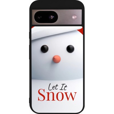 Google Pixel 8a Case Hülle - Silikon schwarz Christmas 25 Xmas Snowman