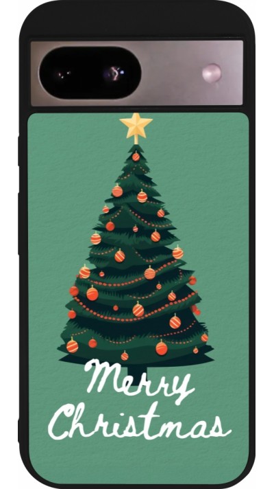 Google Pixel 8a Case Hülle - Silikon schwarz Christmas 25 Xmas Tree