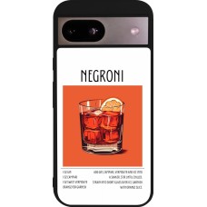 Google Pixel 8a Case Hülle - Silikon schwarz Cocktail Rezept Negroni