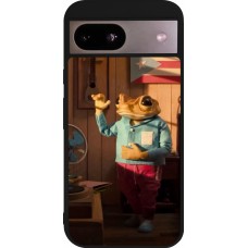 Google Pixel 8a Case Hülle - Silikon schwarz Dancing frog DTMF