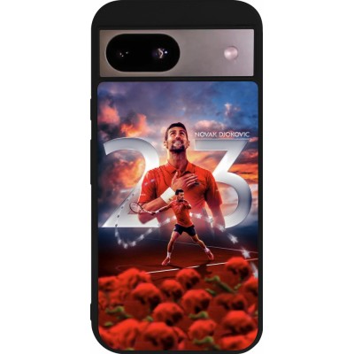 Google Pixel 8a Case Hülle - Silikon schwarz Djokovic 23 Grand Slam