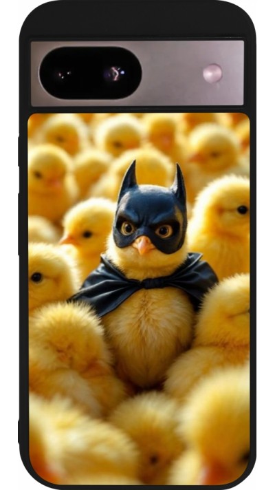 Google Pixel 8a Case Hülle - Silikon schwarz Easter 2026 Chicken Batman