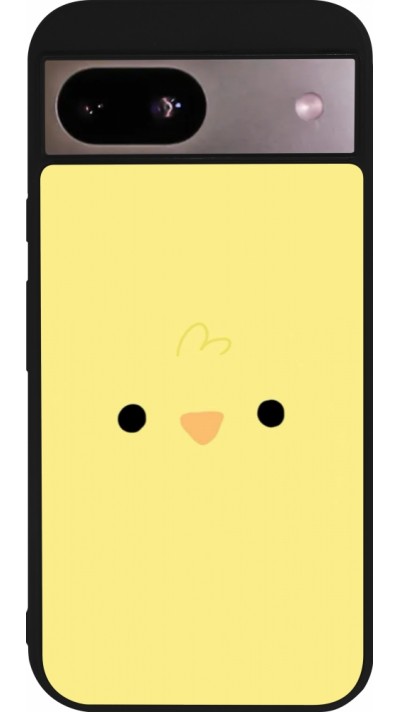 Google Pixel 8a Case Hülle - Silikon schwarz Easter 2026 Little chicken