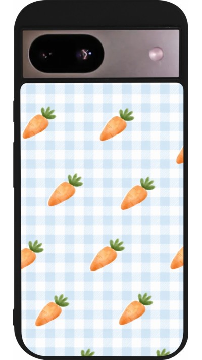 Google Pixel 8a Case Hülle - Silikon schwarz Easter 2026 Pattern carrots