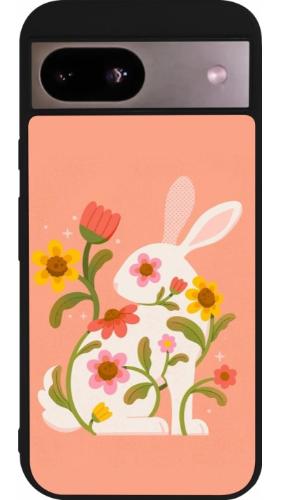 Google Pixel 8a Case Hülle - Silikon schwarz Easter 2026 Rabbit collage