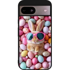 Google Pixel 8a Case Hülle - Silikon schwarz Easter 2026 Rabbit fun