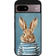 Google Pixel 8a Case Hülle - Silikon schwarz Easter 2026 Rabbit navy