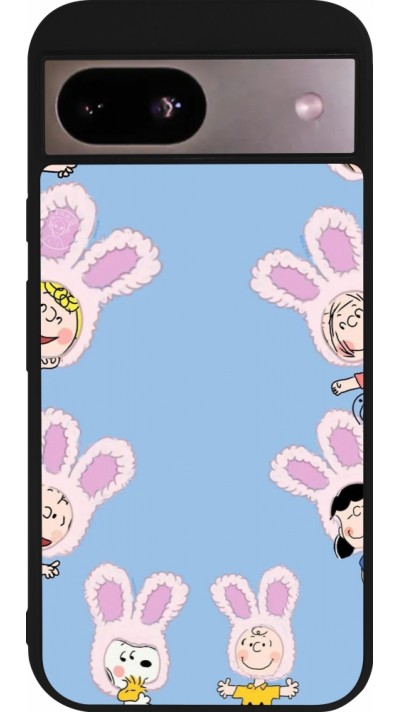 Google Pixel 8a Case Hülle - Silikon schwarz Easter 2026 Snoopy