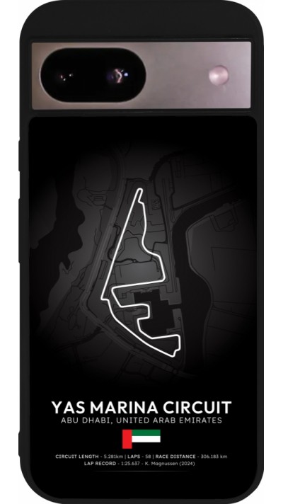 Google Pixel 8a Case Hülle - Silikon schwarz F1 Track 2025 Abu Dhabi