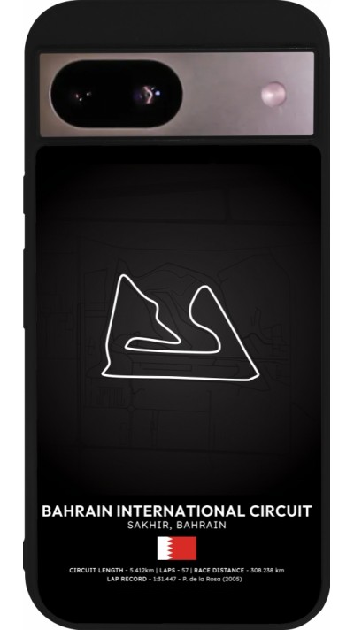 Google Pixel 8a Case Hülle - Silikon schwarz F1 Track 2025 Bahrain
